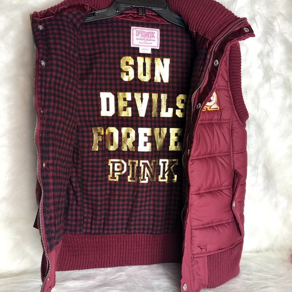 Victoria Secret ASU Puffer Vest Size M - Picture 3 of 6